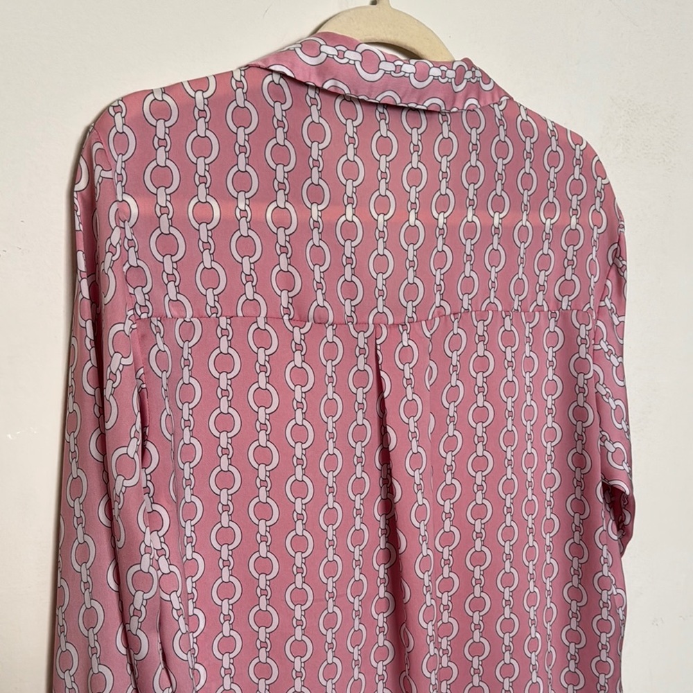 Zara Pink Chain Print Blouse - Picture 6 of 6